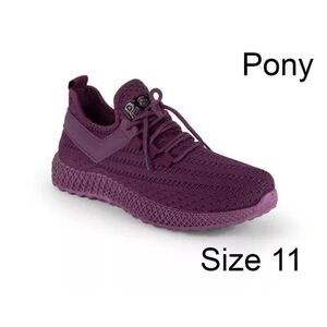 Pony Girls Tempo Knit Running Sneakers PP2 Shoes Purple Size 11 NEW